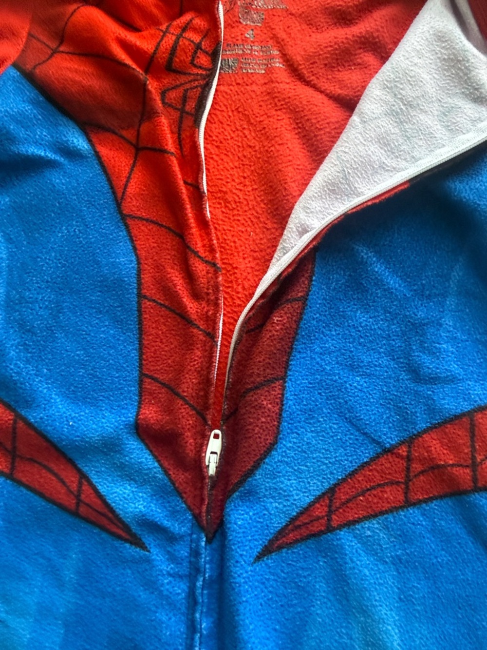 Marvel Spider-Man One-Piece Pajamas Boys 4T - Picture 7 of 8